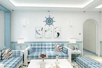 本溪地中海风格-客厅